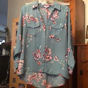 Candies floral long sleeve blouse